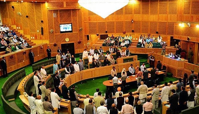 A view of the Azad Jammu and Kashmir (AJK) Legislative Assembly. — APP/File