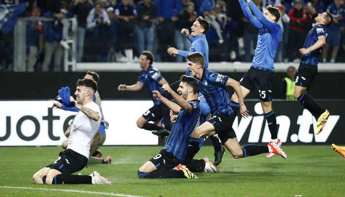 Atalanta players celebrate after a match.— Reuters/File