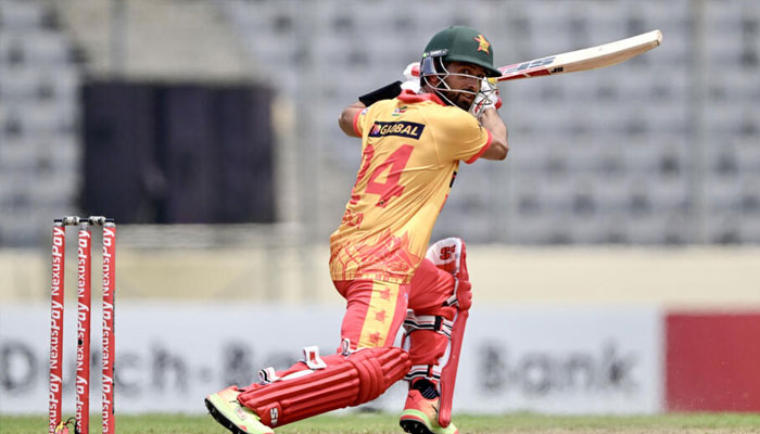Zimbabwes Sikandar Raza plays a shot during the fifth Twenty20 international cricket match between Bangladesh and Zimbabwe. — AFP/File
