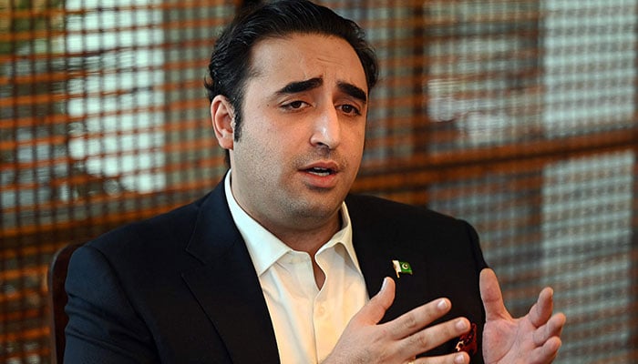 PPP Chairman Bilawal Bhutto Zardari speaks during an interview with AFP in Muzaffarabad, AJK on May 22, 2023. —AFP