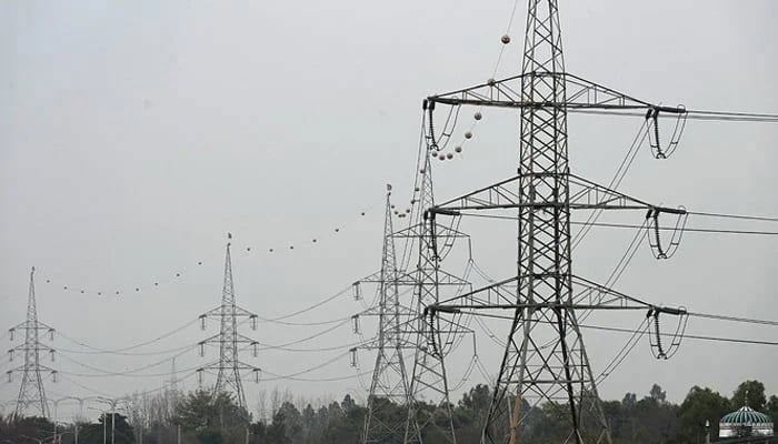 A general view of the high voltage lines. — AFP/File