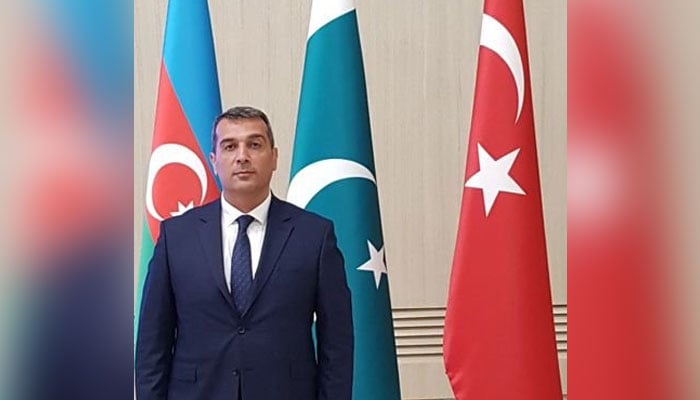 Ambassador of the Republic of Azerbaijan to Pakistan, Khazar Farhadov seen in this image. — X/@k_farhadov/File