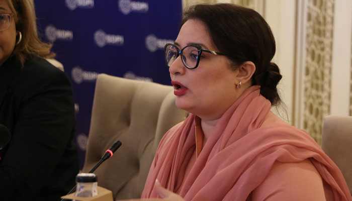 PMs coordinator on climate change & environmental coordination, Romina Khurshid Alam speaks during a meeting. — Ministry of Climate Change and Environmental Coordination Website/File