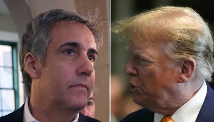Donald Trumps (right) one-time fixer and the star prosecution witness in the ex-presidents criminal trial Michael Cohen (left) — AFP/File