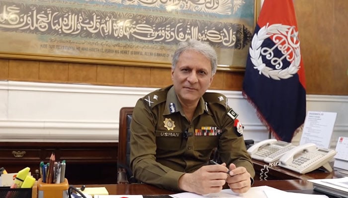 In this video message, IG Punjab Dr Usman Anwar signs the promotion notification of 26 inspectors from different districts to the post of DSP on May 14, 2024. — Facebook/Punjab Police Pakistan