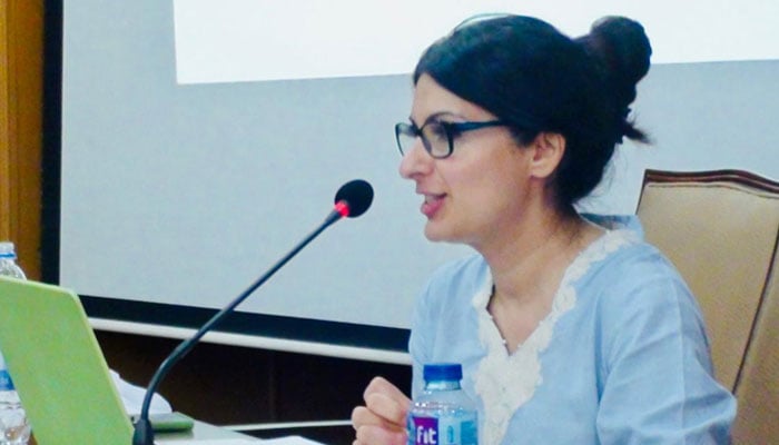 Dr Serena Hussain, Senior Research Fellow at the Centre for Trust, Peace and Social Relations, Coventry University, UK, speaks during an event. — PU Website/File