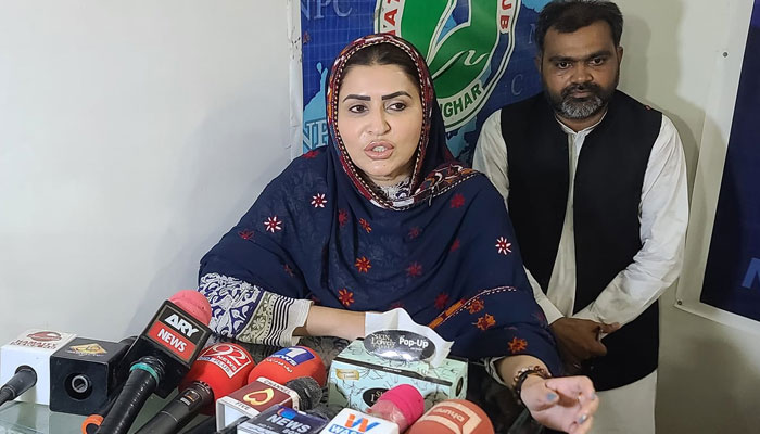 Pakistan People’s Party Parliamentarians (PPPP) Secretary Information Shazia Marri speaks during a press conference on May 5, 2024. — Facebook/Shazia Atta Marri