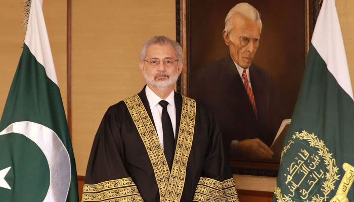 Chief Justice of Pakistan Qazi Faez Isa. — Supreme Court Website/File