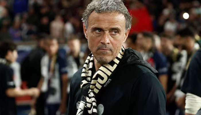 Paris St Germain coach Luis Enrique after winning match against Toulouse in the Ligue 1 on May 13, 2024.   — Reuters