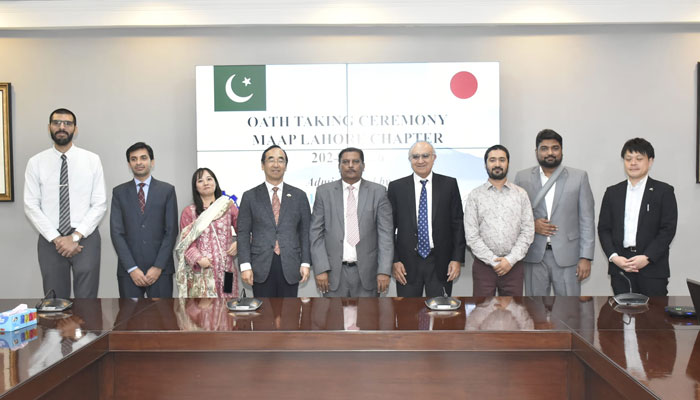 Ambassador of Japan to Pakistan, Wada Mitsuhiro pose for a group photo during visits to the University of Engineering and Technology (UET) Lahore on May 18, 2024. — Facebook/Awais Rashid