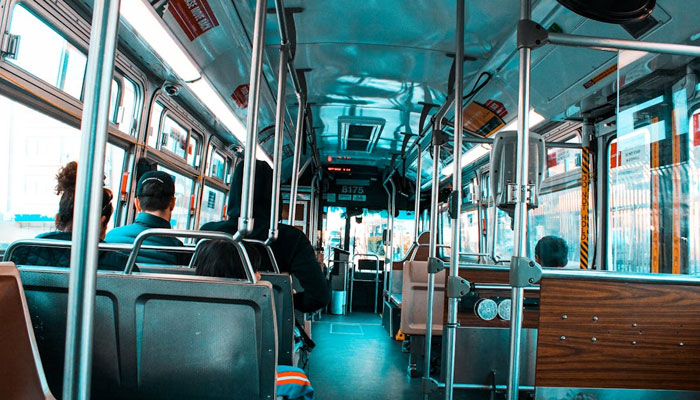 This representational image shows interior of a shuttle bus. — Pexels/File