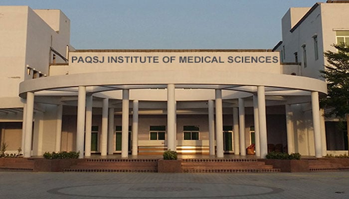 Pir Abdul Qadir Shah Jeelani Institute of Medical Sciences Gambat (Gims) seen in this image. — PAQSJIMS Webiste/File
