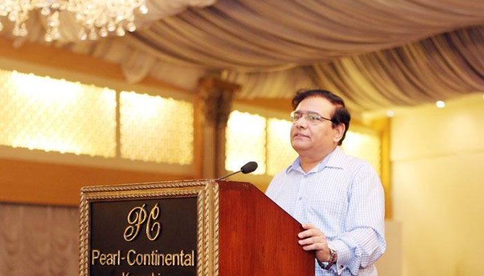 Founder Trustee and General Secretary of Dr AQ Khan Hospital Trust Dr Shaukat Babar Virk speaks during an event. — Facebook/Dr. Shaukat Virk/File
