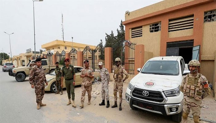 Armed men seen in Libyan city of Zawiya on May 14, 2023. — AFP/file