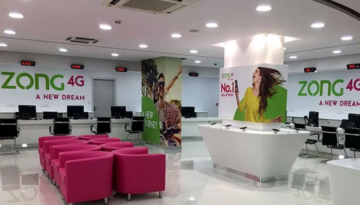 The interior view of Zong Franchise. — Facebook/Zong Franchise Khiali Gujranwala/File