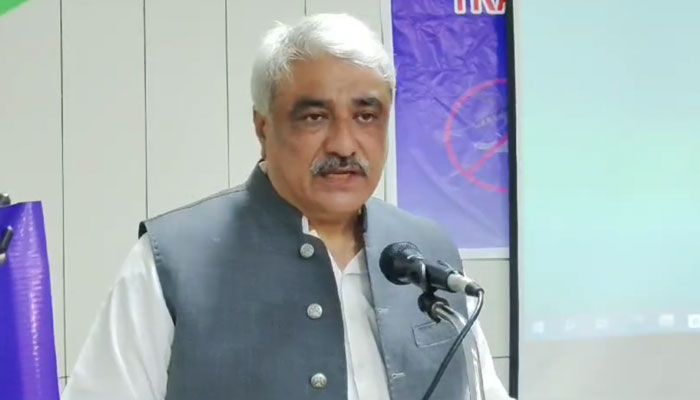 Punjab Minister for Health Khawaja Salman Rafique addresses the training session of Master Trainers as District Entomologists at the Institute of Public Health as a special guest on May 20, 2024. — Facebook/Khawaja Salman Rafique