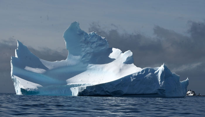 View of an iceberg on Half Moon island, Antarctica.  —AFP File