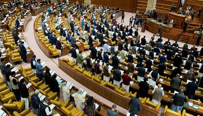A general view of the Punjab Assembly floor. — AFP/File