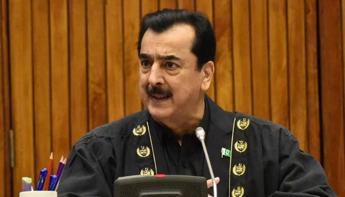 Senate Chairman Yusuf Raza Gilani chairs a Senate session. — Facebook/Syed Yousuf Raza Gillani/File