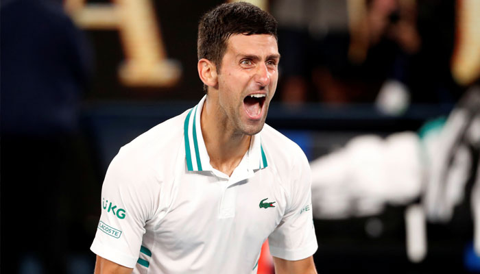 Serbias Novak Djokovic celebrates winning a match against Russias Daniil Medvedev. — Reuters/File