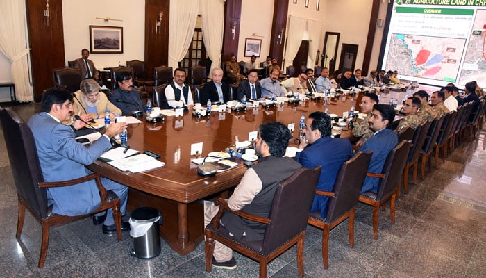 Sindh Chief Minister Syed Murad Ali Shah presides over a meeting of Special Investment Facilitation Council (SIFC) at CM House on May 21, 2024. — Facebook/Sindh Chief Minister House