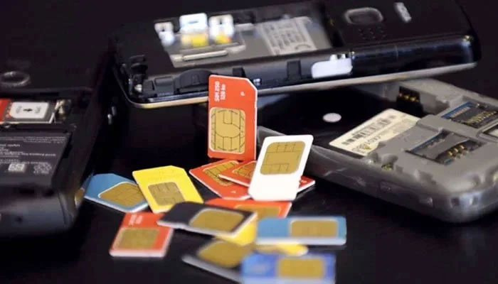 A representational image showing mobile phone Sims. — AFP/File
