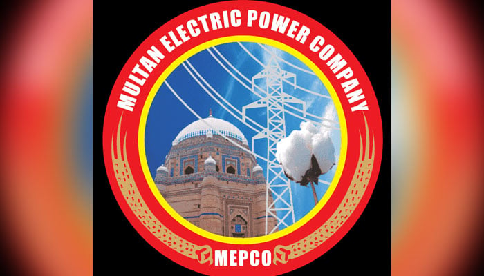 This image shows the logo of the Multan Electric Power Company (Mepco). — APP/File