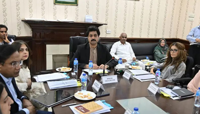 Provincial Minister for Social Welfare and Bait-ul-Mal Punjab, Sohail Shaukat Butt chairs a meeting on May 23, 2024. — Facebook/Social Welfare and Bait-ul-Maal Department, Government of the Punjab