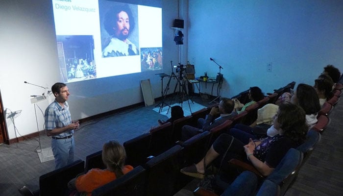 Esteemed artist Gonzalo Ruiz Navarro delivers a lecture at the Pakistan National Council of the Arts (PNCA) on May 23, 2024. — Facebook/PNCA - Pakistan National Council of the Arts