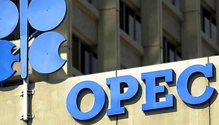 This image shows OPEC written on a building. — AFP/File