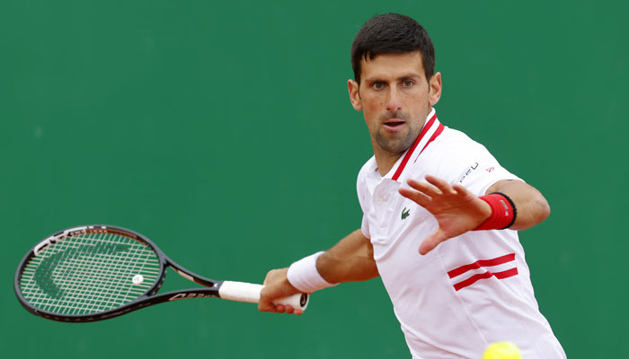 Novak Djokovic in action during his round match against Britains Dan Evans.—Reuters/File