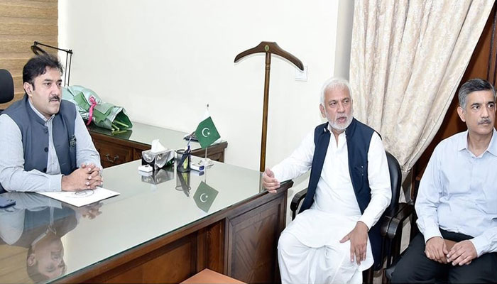 Punjab Local Government Minister Zeeshan Rafique chairing a meeting regarding Punjab Cattle Market Management and Development Company (PCMMDC) on May 24, 2024. — Facebook/zeeshan.rafique1