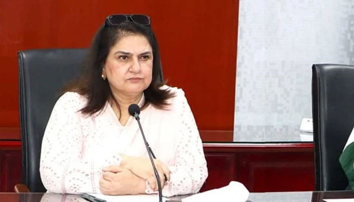 Benazir Income Support Programme (BISP) Chairperson Rubina Khalid chairs a meeting on May 15, 2024. — Facebook/BISP Pakistan