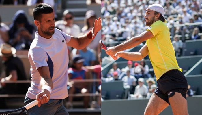 A combo showing Tennis world number one Novak Djokovic (left) and Tomas Machac. — AFP/File