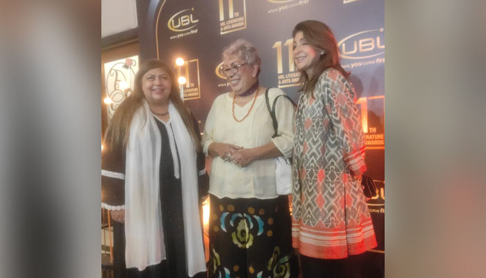 Participants pose for a photo during the 11th UBL Literature and Arts Awards in Karachi on May 25, 2024. — Facebook/Sarah Rahman
