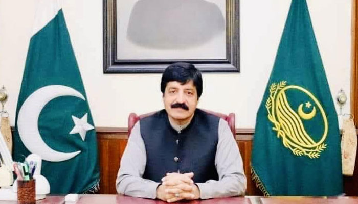 Punjab Governor Sardar Saleem Haider poses for a photo in his office. — Facebook/Sardar Saleem Haider Khan/File