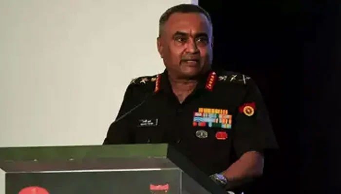 Indian Army Chief Gen Manoj Pande addressing an event in this undated image. — AFP/File