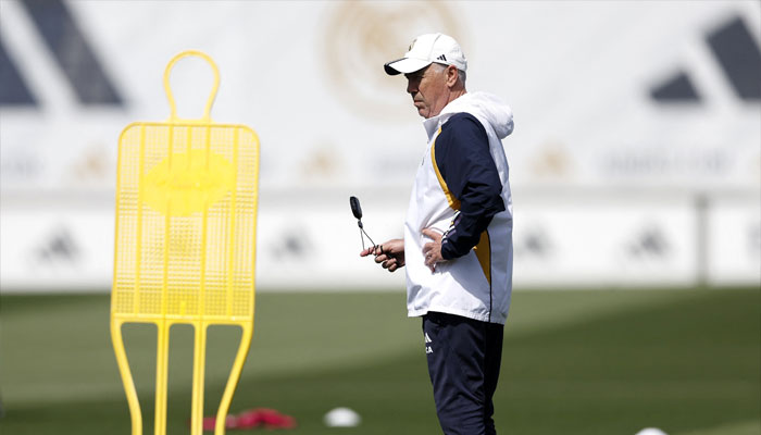 Real Madrid coach Carlo Ancelotti during training. — Reuters/file