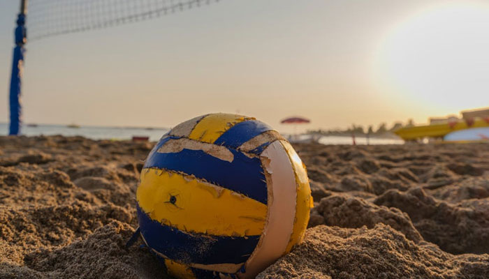 A representational image of a volleyball at a beach. — Pexels/File