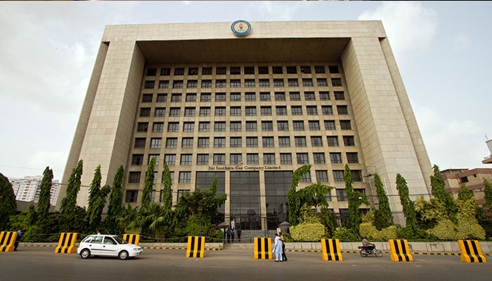 This image shows Sui Southern Gas Company Ltd headquarters in Karachi. — SSGC Website/File