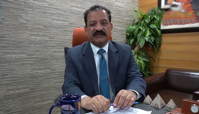 Mr. Shehzad Ahmed Malik, President of Institute of Cost and Management Accountants of Pakistan (ICMAP) speaks during his video message on May 23, 2024. — Facebook/ICMA International