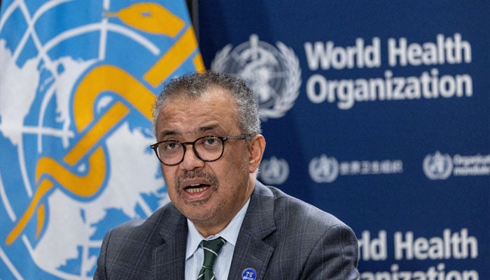 Director-General of the World Health Organisation (WHO) Dr. Tedros Adhanom Ghebreyesus attends an ACANU briefing in Geneva, Switzerland, December 15, 2023. — Reuters