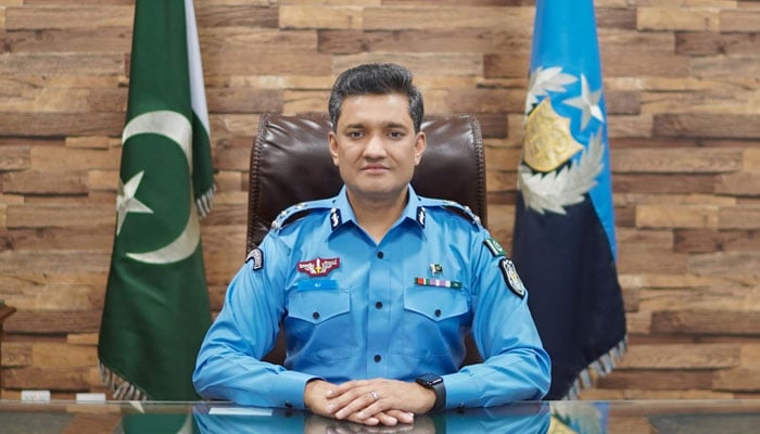 Newly appointed DIG operations Islamabad Police Ali Raza pose for a photo at his office on May 28, 2024. — Facebook/Islamabad Police