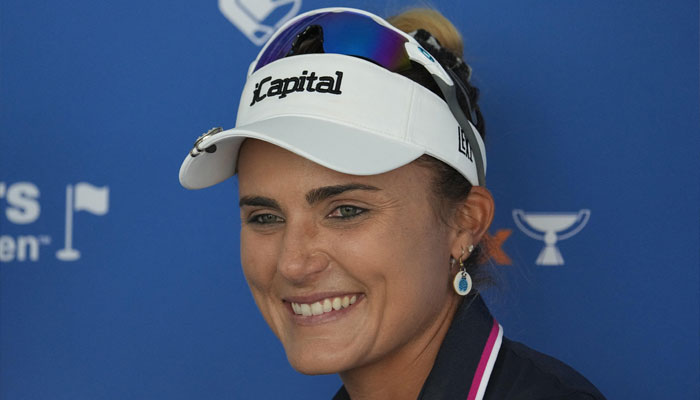 Lexi Thompson smiles during an interview after completing the second round of the Shriners Childrens Open golf tournament at TPC Summerlin. — USA Today Sports/file