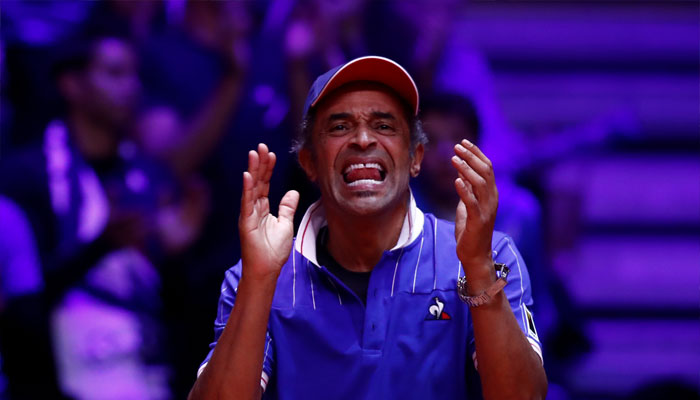 France captain Yannick Noah reacts during the doubles match between Pierre-Hugues Herbert and Nicolas Mahut of France and Croatias Ivan Dodig and Mate Pavic. — Reuters/file