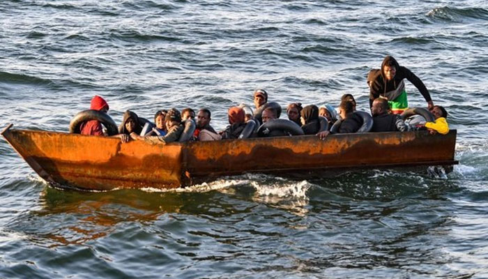 A ship carrying migrants off the Tunisian city of Sfax. — AFP/file