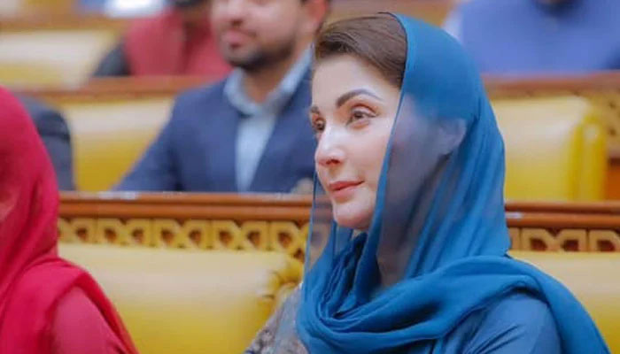 Punjab’s Chief Minister Maryam Nawaz can be seen in Punjab Assembly on February 23, 2024. — Facebook/Maryam Nawaz Sharif