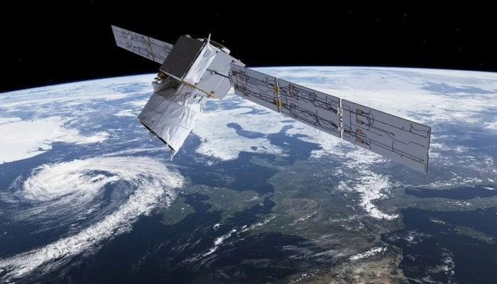 A satellite seen in space in this undated image. — European Space Agency/File