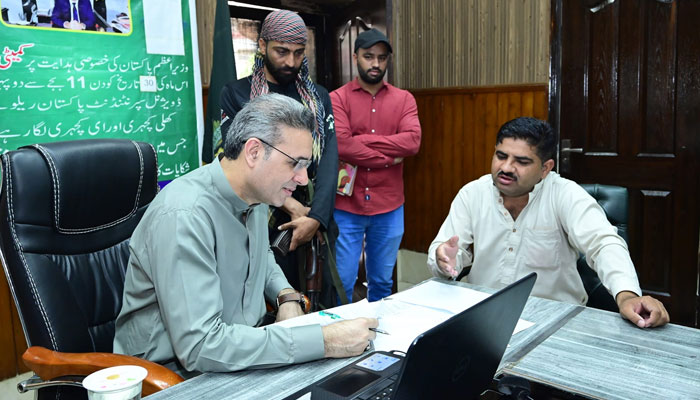 In this image, Divisional Superintendent Railway Lahore, Muhammad Hanif Gul, conducts an open court on May 30, 2024. — Facebook/Pakistan Railways Lahore Division