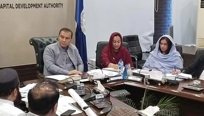 CDA Chairman Chaudhry Muhammad Ali Randhawa chairs a meeting on May 28, 2024. — Facebook/Capital Development Authority - CDA, Islamabad